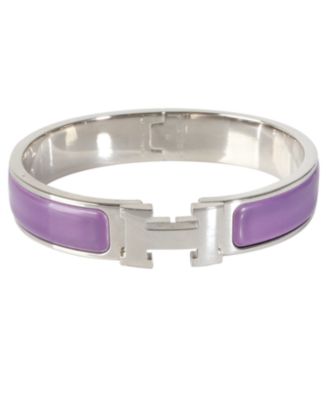 Pre-Owned Hermes Clic H Palladium Plated Bracelet