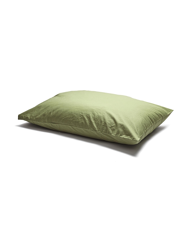 Piglet In Bed Washed Cotton Percale Pillowcase Pair, Square In Pear