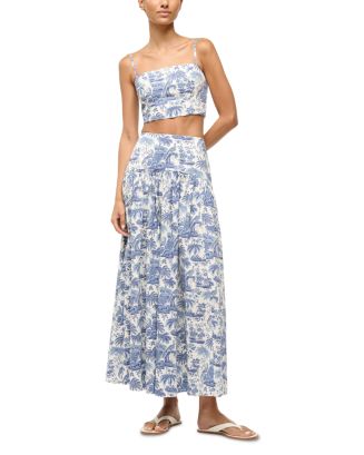 STAUD Federico Crop Top & Procida Maxi Skirt | Bloomingdale's Women