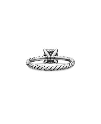 Sterling Silver Petite Ch&acirc;telaine&reg; Diamond Pav&eacute; Cable Ring