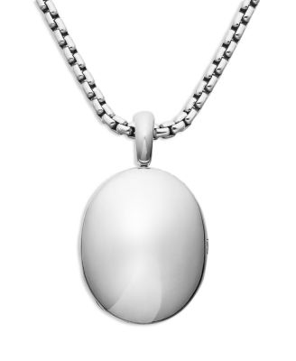 Sterling Silver Amulets Sculptured Oval Locket Amulet Pendant