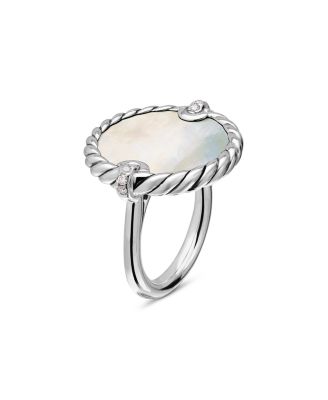  David Yurman Sterling Silver DY Elements&reg; Stone and Diamond Ring