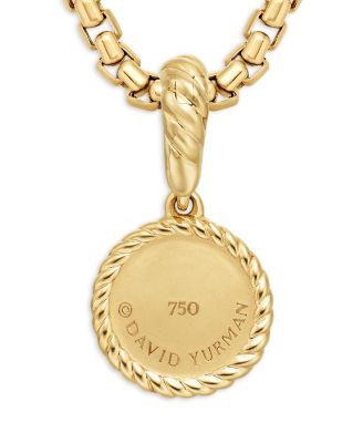 18K Yellow Gold Evil Eye Amulet with Emeralds & Diamonds