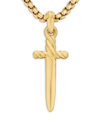 18K Yellow Gold Petrvs&reg; Dagger Amulet with Diamonds
