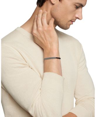 Chevron Leather ID Bracelet