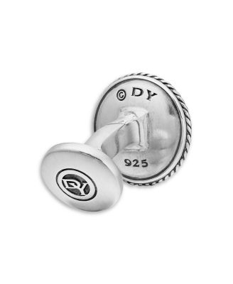 Sterling Silver Maritime Compass Cufflinks with Black Diamonds