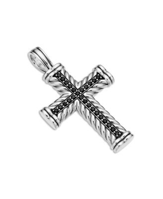 Men's Chevron Cross with Black Diamonds