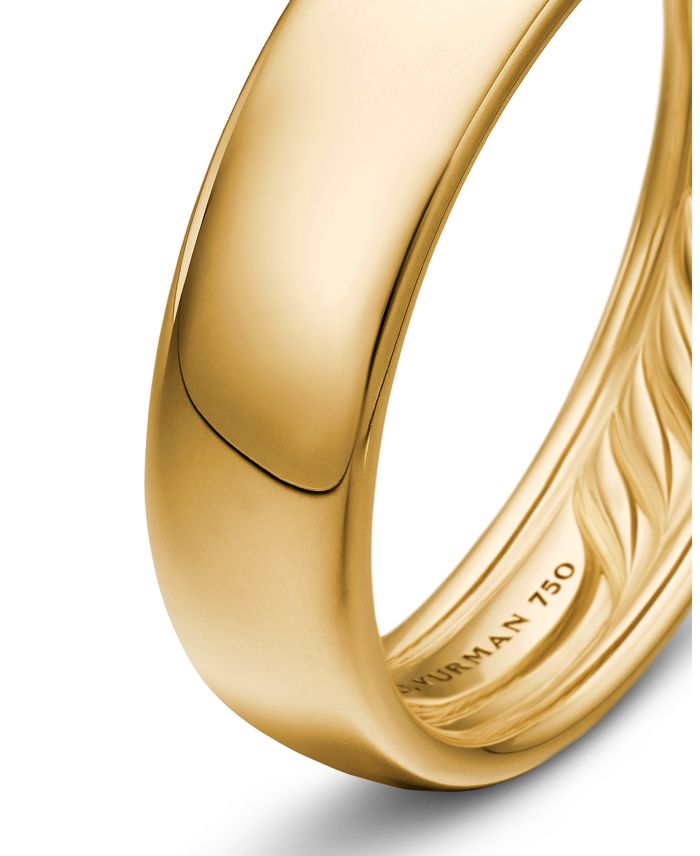 Men's Classic Band Ring 18K Yellow Gold