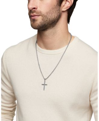 Men's Cable Cross Pendant