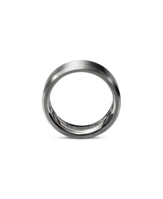 Men's Gray Titanium 8.5mm Beveled Band