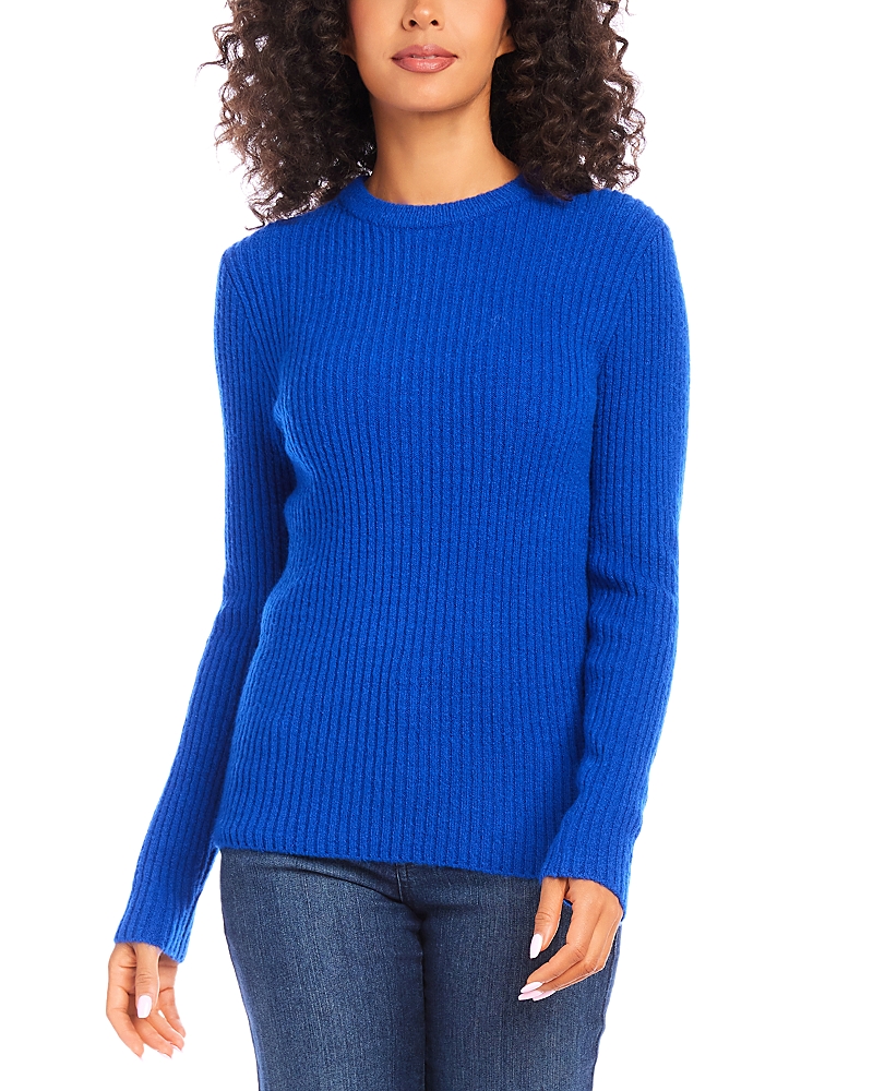 Shop Karen Kane Crewneck Sweater In Royal Blue