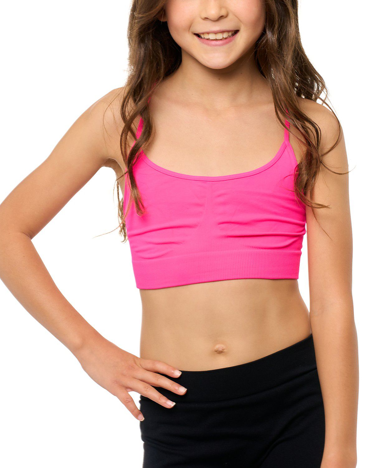 Malibu Sugar Solid Bra Cami - (7-14 - Big Kid