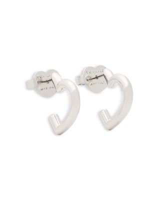 kate spade new york Heart You Silver Tone Huggie Hoop Earrings