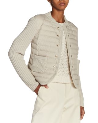 Mixed Media Leather Cardigan