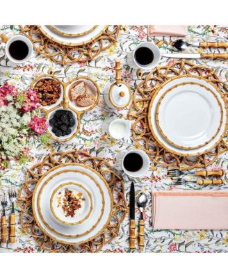 Bamboo 16 Piece Dinnerware Set, Service for 4
