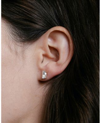  Iconic Lab-Grown Diamond Stud Earrings in 14K Yellow Gold, 1.5ctw Half Moon Lab Grown Diamonds