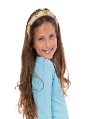 Girls' Rhinestone Happy Face Headband