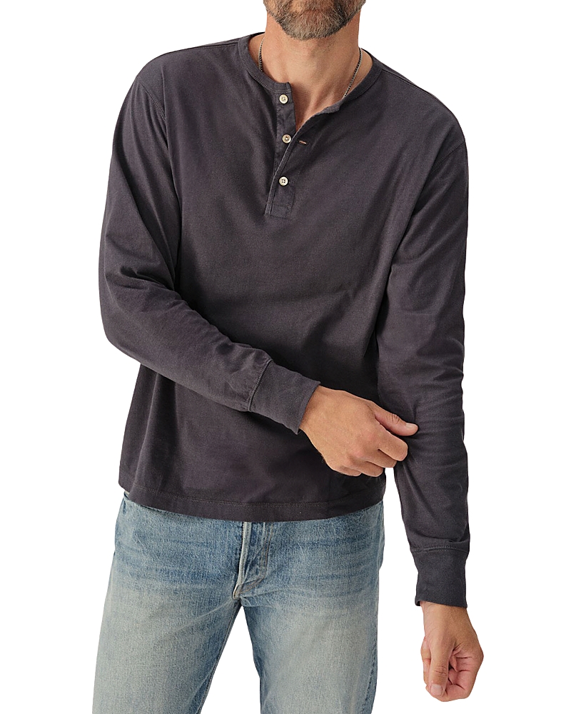Buck Mason Pima Regular Fit Classic Henley In Shelter Cove Venice Wash