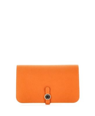 Pre-Owned Hermes Dogon Duo Combined Wallet Leather