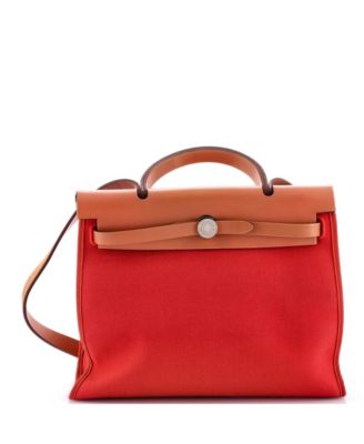 Pre-Owned HERMÈS - 31 Herbag Zip Leather and Toile