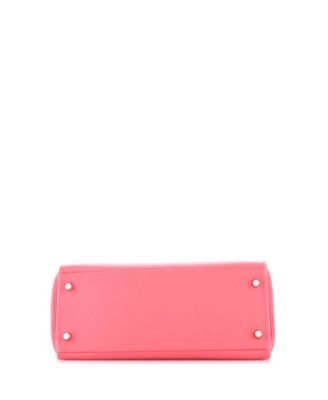 Kelly 28 Handbag Pink Evercolor with Palladium Hardware