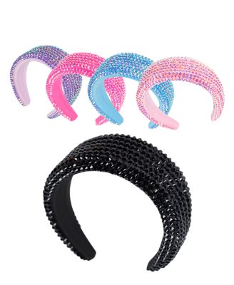 Girls' Colored Rhinestone Puff Headband - Kid