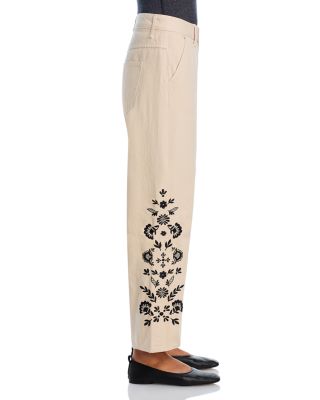 Barbara x Nordic High Rise Barrel Jeans in Cream