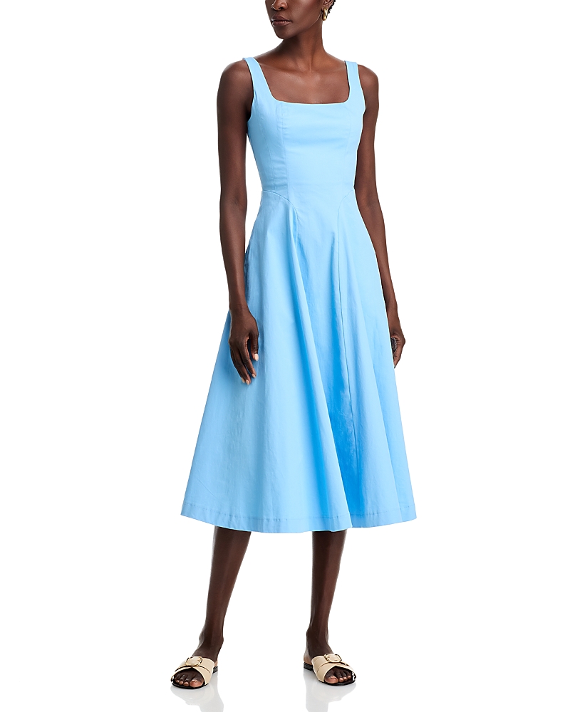 AQUA SQUARE NECK TANK DRESS - EXCLUSIVE