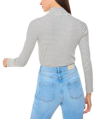 Ribbed High Neck Top