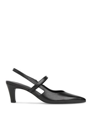 Whistles - Women's Cecily Pointed Toe Slingback Kitten Heel Pumps