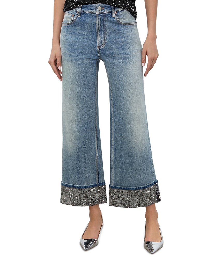 Alice and Olivia Weezy High Rise Ankle Jeans in Sierra Lig
