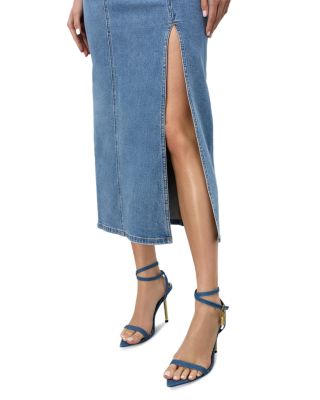 Alice and Olivia Nakisha Denim Midi Dress | Bloomingdale's