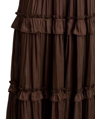 Ruched Ruffled Midi Dress - Exclusive