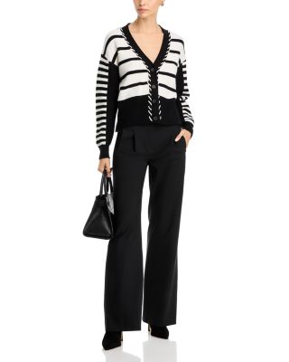 Striped Whipstitched Cardigan