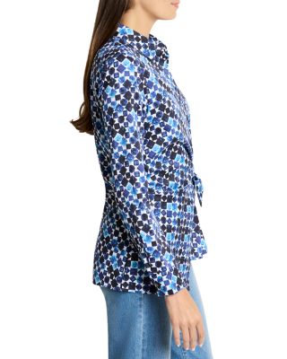 Blue Baubles Side Tie Top 
