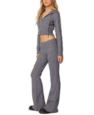 Ray Cable Knit Hooded Cardigan