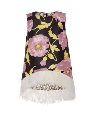 La Scala Feather Trim Top