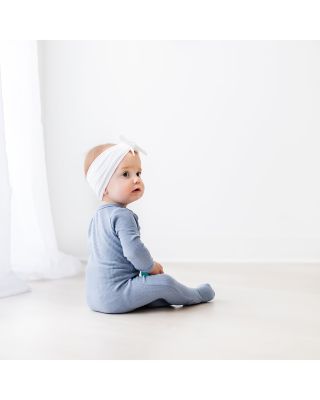 Unisex Zip Up Ribbed Footie - Baby