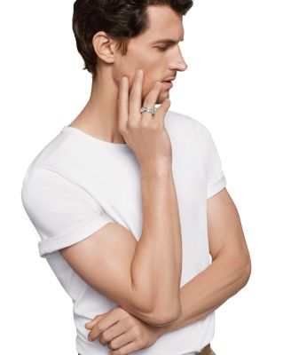 Men's Sterling Silver Pyramid Band