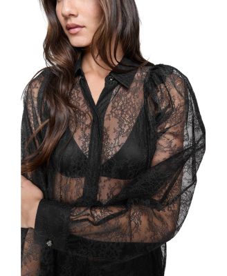  Cleo Lace Sleeve Shirt