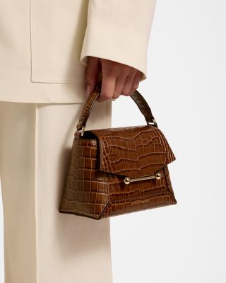Mosaic Nano Soft Embossed Croc Top Handle Bag