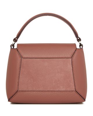 Mosaic Nano Leather &amp; Suede Top Handle Bag