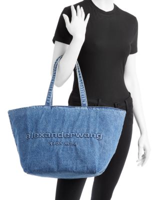 関税負担なし◆Alexander Wang◆Punch デニム トートバッグ ロゴ Alexander Wang Punch Denim Logo Tote Bag | Saks Fifth Avenue