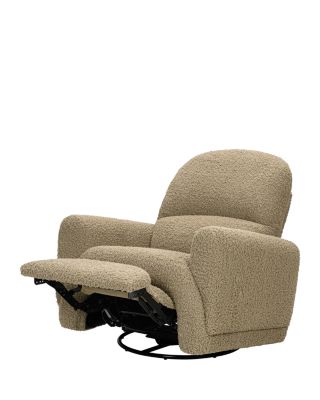 Rainbow Recliner and Swivel Glider in Teddy Loop