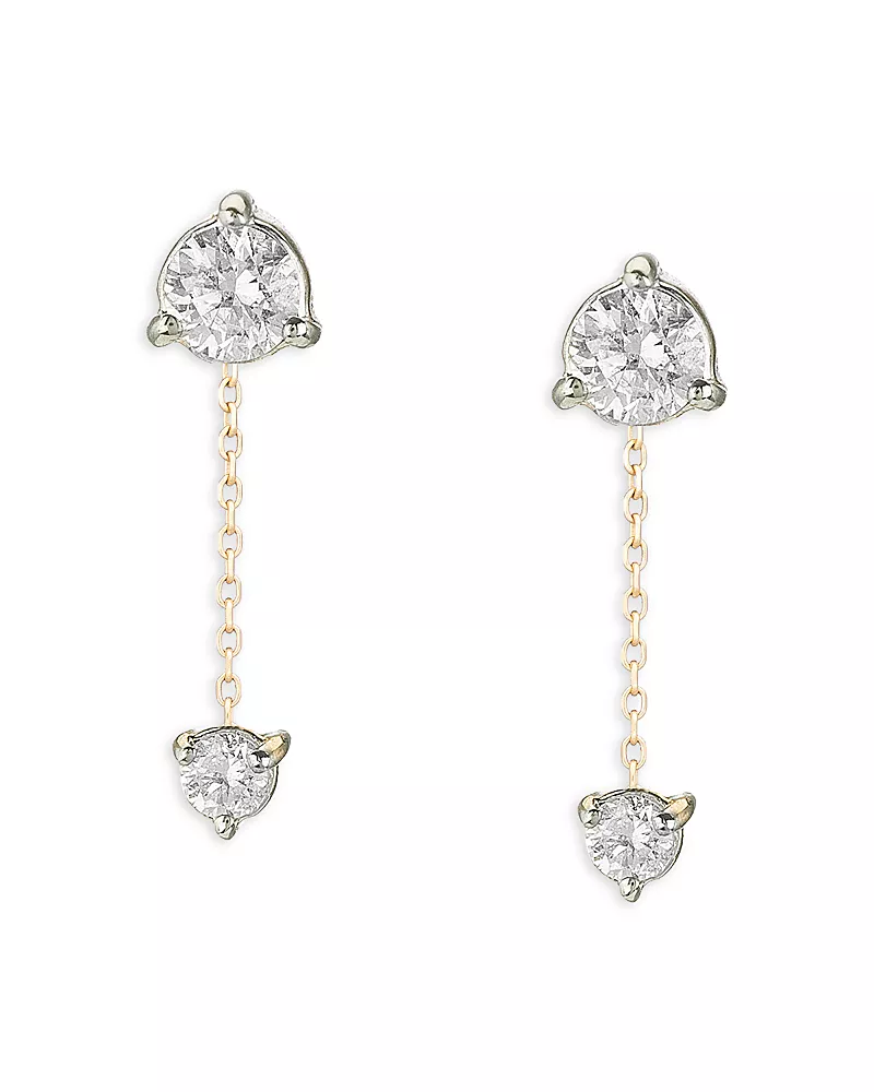 Adina Reyter 14K Yellow Gold Diamond Amigos Chain Post Earrings