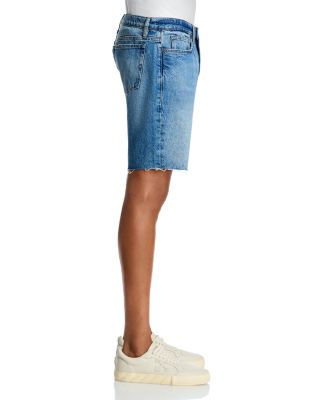 L&#39;Homme Cut Off 9&amp;quot; Jean Shorts in Raywood Clean Blue