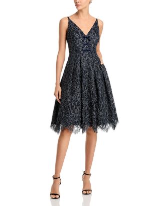 Eliza J Bow Trim Fit and Flare Dress | Bloomingdale's Women