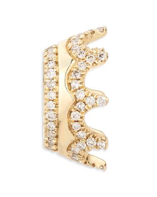 Adina Reyter - 14K Yellow Gold Pav&eacute; Diamond Crown Big Bead, 0.3 tcw
