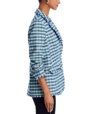 Matilda Tweed Fringe Trim Blazer