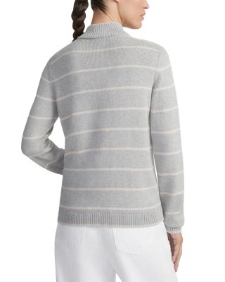 Striped Zip Front Sweater